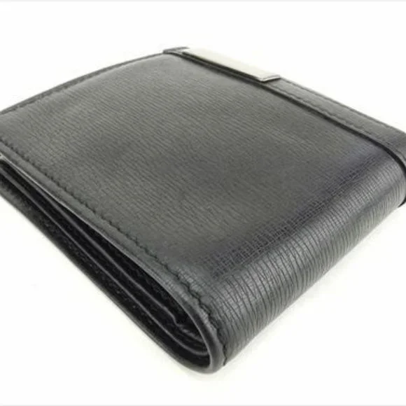 Gucci Wallet Purse Bifold Black leather Woman unisex Authentic Used - Picture 8 of 8